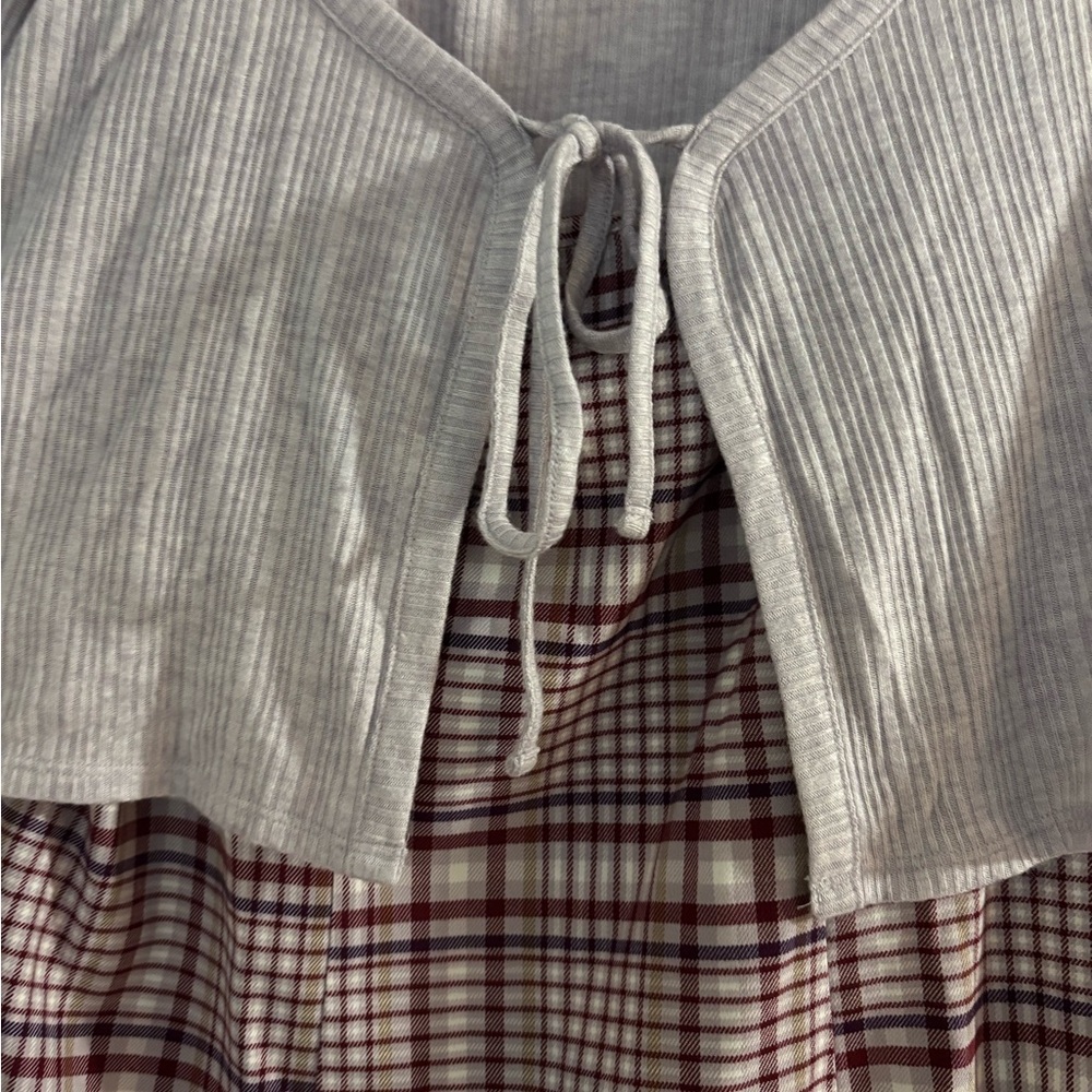 BNWT NOBO PLAID TANK TOO STYLE DRESS WITH TIE UP SWEATER OVER SIZE XXL - Picture 3 of 4